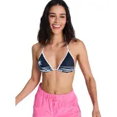 Roxy The Retro Essentials Tiki Triangle Bikini Top Bleu L Femme