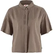 Fjällräven Övik Hemp Camp Short Sleeve Shirt Gris M Femme