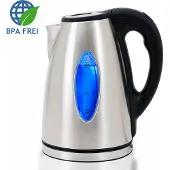 Deuba Bouilloire électrique 1,7 L en acier inoxydable max 2200 W