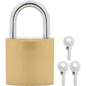 vidaXL U Lock avec Clés 100 pcs Laiton Fer