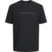 Jack & Jones Plus T-Shirt 'JJESTAR' noir / blanc