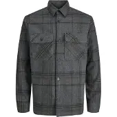 Jack & jones Premium Chemise 'JPRrayle' marron / gris foncé / noir