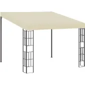 Syfax Belvédère mural 3x3 m Crème Tissu