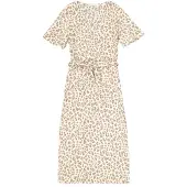 Garcia P260282 Short Sleeve Dress Beige M Femme