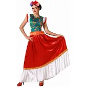 Atosa Mexican Woman Costume Orange M-L Enfants