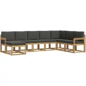 vidaXL Ensemble de salon de jardin 8 pièces, blanc et anthracite