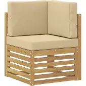 vidaXL Ensemble de canapés d'extérieur , 7 pièces, blanc et beige