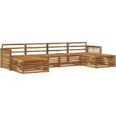 vidaXL Ensemble de canapés 6 pièces en bois massif d'acacia