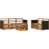 vidaXL Ensemble de canapés 6 pièces en bois massif d'acacia