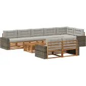 vidaXL Ensemble de salon de jardin , 9 pièces.