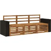 vidaXL Ensemble de canapés , composé de 3 pièces, en bois d'acacia massif