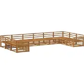 vidaXL Ensemble de canapés , 10 pièces, en bois d'acacia massif naturel