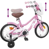 vidaXL Vélo pour enfants 14 pouces, pour les 3-5 ans, rose clair
