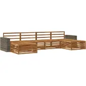 vidaXL Ensemble de canapés 6 pièces en bois massif d'acacia