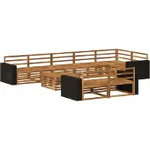 vidaXL Ensemble de salon de jardin , 9 pièces.
