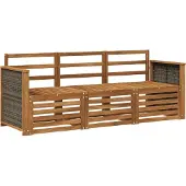 vidaXL Ensemble de canapés 3 pièces en bois massif d'acacia