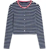 Tommy Hilfiger Cardigan 'Slim' bleu marine / rouge / blanc