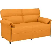 vidaXL Ensemble de canapés, 2 pièces, tissu jaune foncé