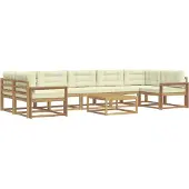 vidaXL Ensemble de salon de jardin 6 pièces, blanc et crème