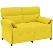 vidaXL Ensemble de canapés, 2 pièces, tissu jaune clair