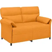 vidaXL Ensemble de canapés, 2 pièces, tissu jaune foncé