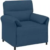 vidaXL Ensemble de canapés , 2 pièces, tissu bleu