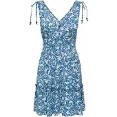 ONLY Robe d’été 'ONLFERNANDA' bleu marine / blanc