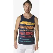 KOROSHI T-Shirt bleu marine / turquoise / orange / rouge