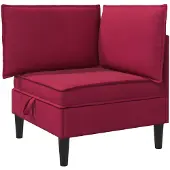 vidaXL Canapé avec rangement, velours bordeaux
