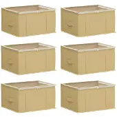 vidaXL : Boîtes de rangement avec fenêtre transparente, lot de 6, 37,5 L