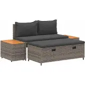 vidaXL Ensemble de salon de jardin, 4 places, 4 pièces, 55 x 30 x 39 cm