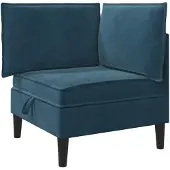 vidaXL Canapé avec rangement, velours bleu