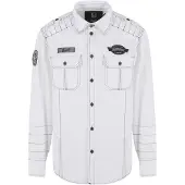 Brandit Chemise 'Luis' noir / blanc