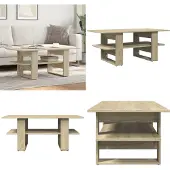 vidaXL Table basse chêne Sonoma 102x55x42 cm Bois composite