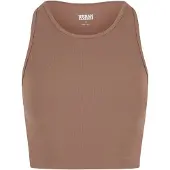 Urban Classics Sports Rib Sleeveless T-shirt Marron L Femme