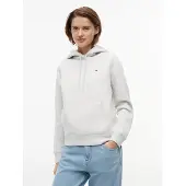 Tommy Hilfiger Sweat-shirt 'Flag Embroidery Drawstring' gris clair