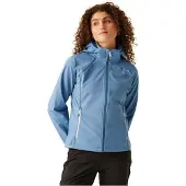 Regatta Veste softshell Bourd pour femme avec capuche amovible, couleur : bleu, taille : 44