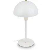 Valotorni Lampe de table compacte 18x35 cm rond E14 40 watt 400 lumen blanc chaud avec interrupteur sur le cable blanc lampe de chevet salon bureau chambre