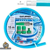 AFT Pas de tube tricoté bleu torsion Ø 15 mm. Rouleau de 15 mètres. Avec accessoires, tuyau anti-torsion, tuyau sans coude,