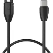 FIXED Câble USB-C pour montres connectées Garmin, 2 m, câble de recharge USB-C fixe, noir