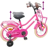 vidaXL Vélo pour enfant 14 pouces, pour les 3-5 ans, rose foncé