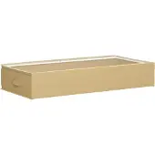 vidaXL Boîte de rangement avec fenêtre transparente sur le dessus, en tissu non tissé crème