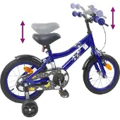 vidaXL Vélo pour enfants 16 pouces, pour les 4-6 ans, bleu foncé