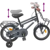 vidaXL Vélo pour enfant 16 pouces, pour les 4-6 ans, gris foncé