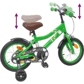 vidaXL Vélo pour enfant 14 pouces, pour les 3-5 ans, vert