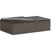 vidaXL Boîte de rangement avec fenêtre transparente sur le dessus, gris, en non-tissé
