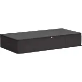 vidaXL Boîte de rangement avec fenêtre transparente, anthracite
