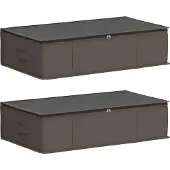 vidaXL : Boîtes de rangement avec fenêtre transparente, lot de 2, 50,4 L