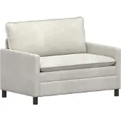 vidaXL Ensemble de canapés , 2 pièces, couleur crème, revêtement en velours