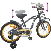 vidaXL Vélo pour enfant 16 pouces, pour les 4-6 ans, gris foncé